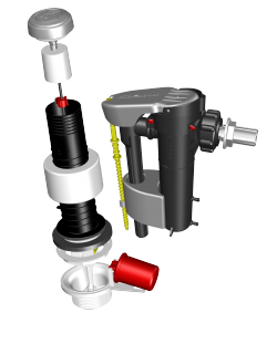 Set "MAXIPLUS" : Mechanism (NF) 3/6 Litres (6200.000) + Fill valve Maxilence / 6700.000