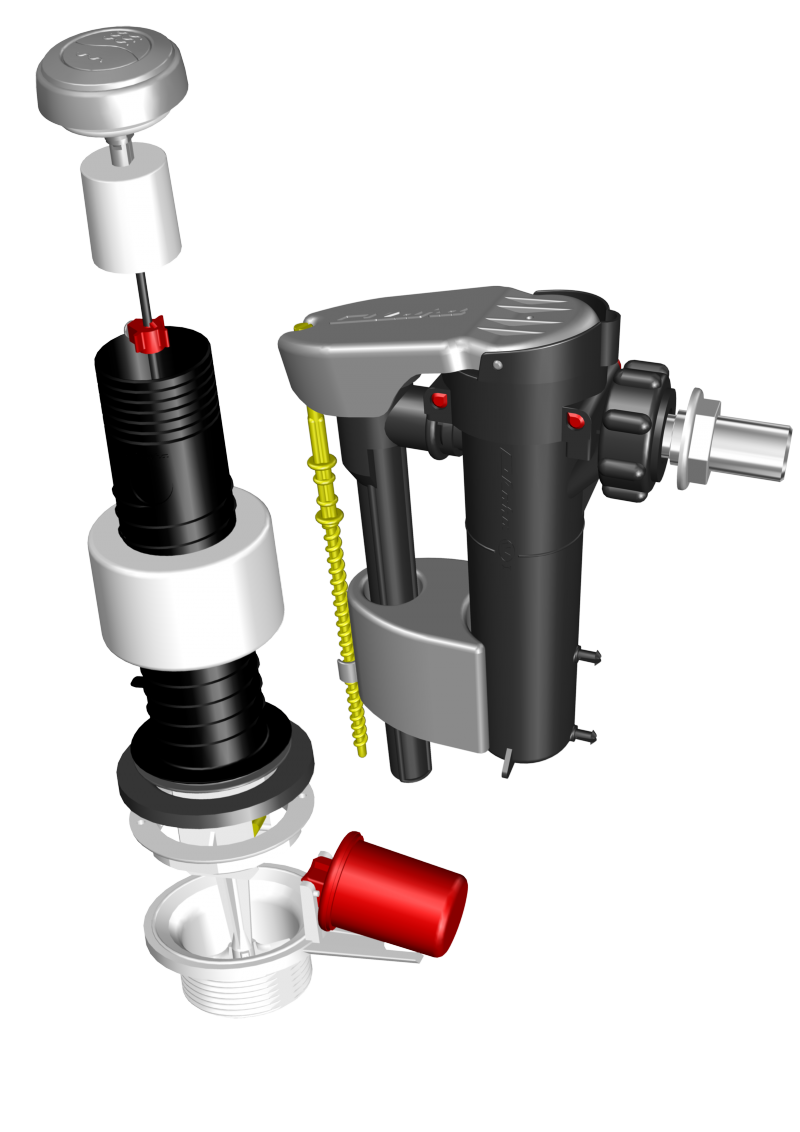 Set "MAXIPLUS" : Mechanism (NF) 3/6 Litres (6200.000) + Fill valve Maxilence / 6700.000