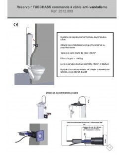Cable command with inviolable push-button/Concealed cistern "TUBCHASS"/ 2512.000