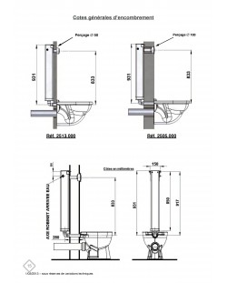 DIRECT COMMAND CONCEALED CISTERN "TUBCHASS" (BULKHEAD from 20 to 100 mm) / 2513.000