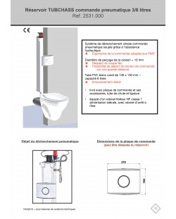 Pneumatic command 6 litres/Concealed cistern "TUBCHASS" / 2531.000
